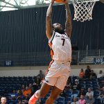 Jamir Simpson. Southern Illinois Edwardsville (SIUE) beat UTSA 77-60 in men's basketball on Friday, Nov. 7, 2025, at the Convocation Center. - Photo by Joe Alexander