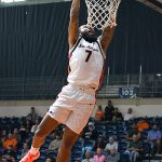 Jamir Simpson. Southern Illinois Edwardsville (SIUE) beat UTSA 77-60 in men's basketball on Friday, Nov. 7, 2025, at the Convocation Center. - Photo by Joe Alexander