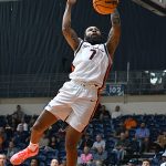 Jamir Simpson. Southern Illinois Edwardsville (SIUE) beat UTSA 77-60 in men's basketball on Friday, Nov. 7, 2025, at the Convocation Center. - Photo by Joe Alexander