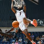 Jamir Simpson. Southern Illinois Edwardsville (SIUE) beat UTSA 77-60 in men's basketball on Friday, Nov. 7, 2025, at the Convocation Center. - Photo by Joe Alexander