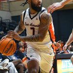 Jamir Simpson. Southern Illinois Edwardsville (SIUE) beat UTSA 77-60 in men's basketball on Friday, Nov. 7, 2025, at the Convocation Center. - Photo by Joe Alexander