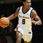 LJ Brown. UTSA beat College of Biblical Studies 97-30 in the men's basketball season opener on Wednesday, Nov. 5, 2025, at the Convocation Center. -photo by Joe Alexander