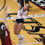 Ally Tribe. UTSA beat Temple 3-2 on Friday, Nov. 7, 2025, at the Convocation Center in American Athletic Conference volleyball. - photo by Joe Alexander