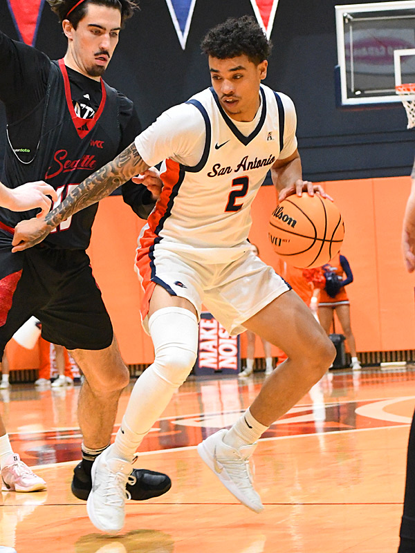 Austin Nunez. Seattle beat UTSA 71-68 in non-conference men's basketball on Monday, Dec. 22, 2025, at the Convocation Center. - photo by Joe Alexander