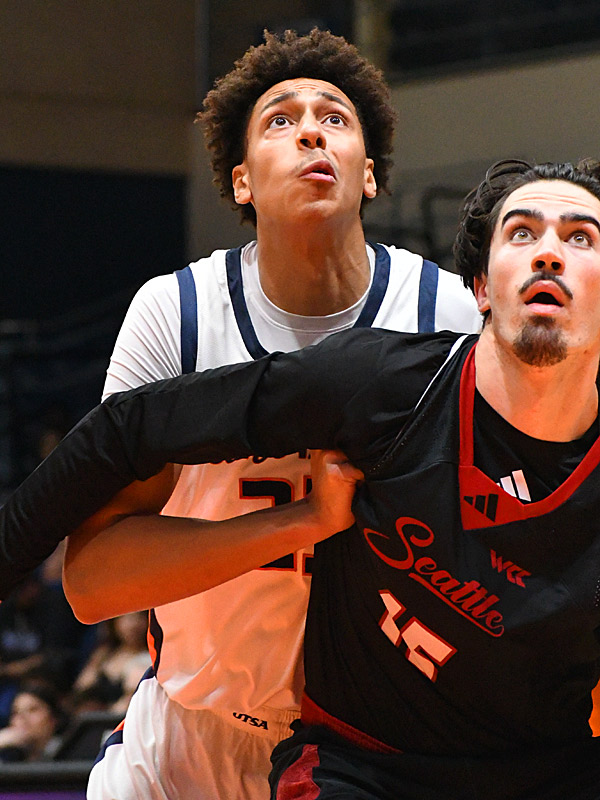 Matheo Coffi. Seattle beat UTSA 71-68 in non-conference men's basketball on Monday, Dec. 22, 2025, at the Convocation Center. - photo by Joe Alexander