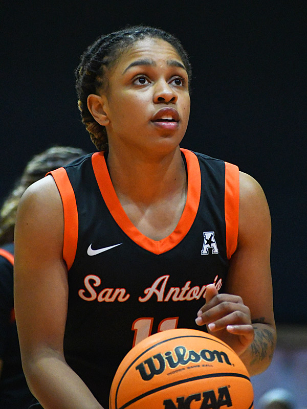 Jayda Holiman. UTSA beat Tulane 65-63 in their American Athletic Conference women's basketball opener on Tuesday, Dec. 30, 2025, at the Convocation Center. - photo by Joe Alexander