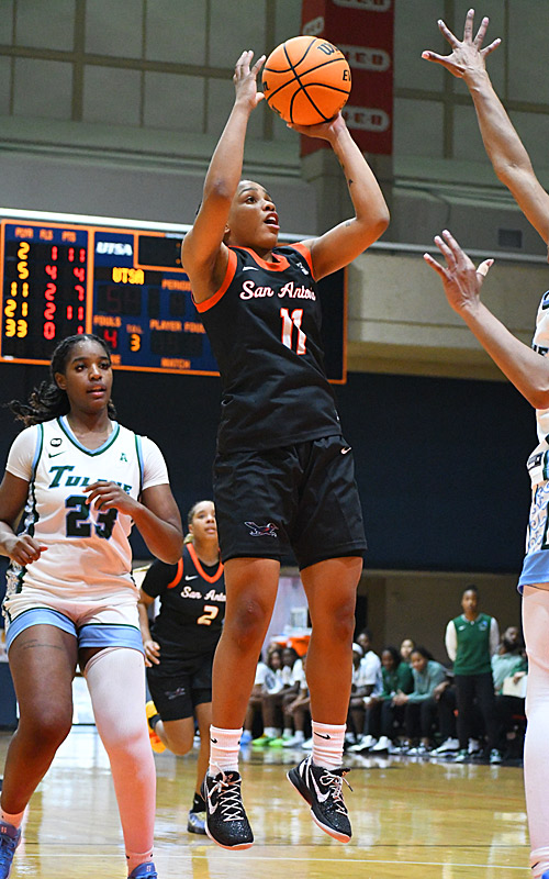 Jayda Holiman. UTSA beat Tulane 65-63 in their American Athletic Conference women's basketball opener on Tuesday, Dec. 30, 2025, at the Convocation Center. - photo by Joe Alexander