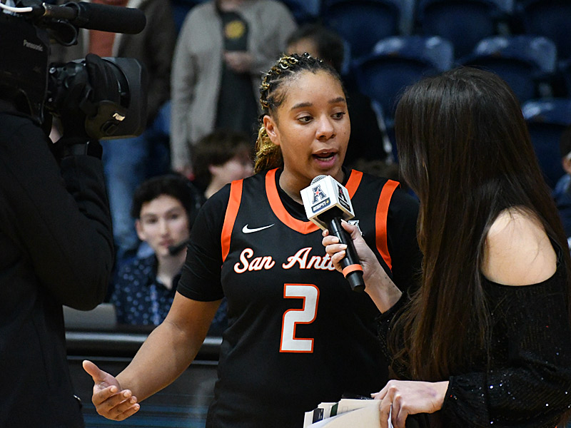 Ereauna Hardaway. UTSA beat Tulane 65-63 in their American Athletic Conference women's basketball opener on Tuesday, Dec. 30, 2025, at the Convocation Center. - photo by Joe Alexander
