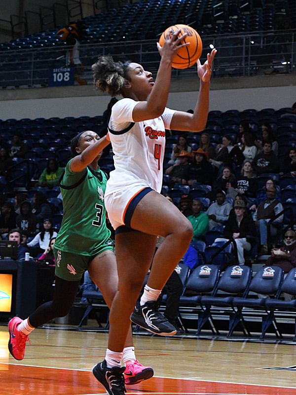 Damara Allen. UTSA beat North Texas 66-64 in American Conference women's basketball on Wednesday, Jan. 28, 2026, at the Convocation Center. - photo by Joe Alexander