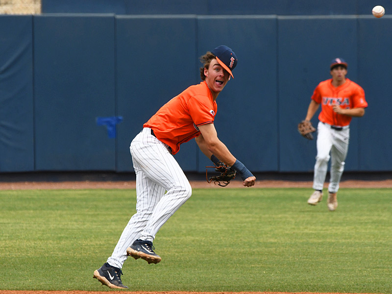 Aidan Eshelman. UTSA beat South Florida 7-3 on Saturday in the first game of an American Conference baseball doubleheader at Roadrunner Field. - Photo by Joe Alexander