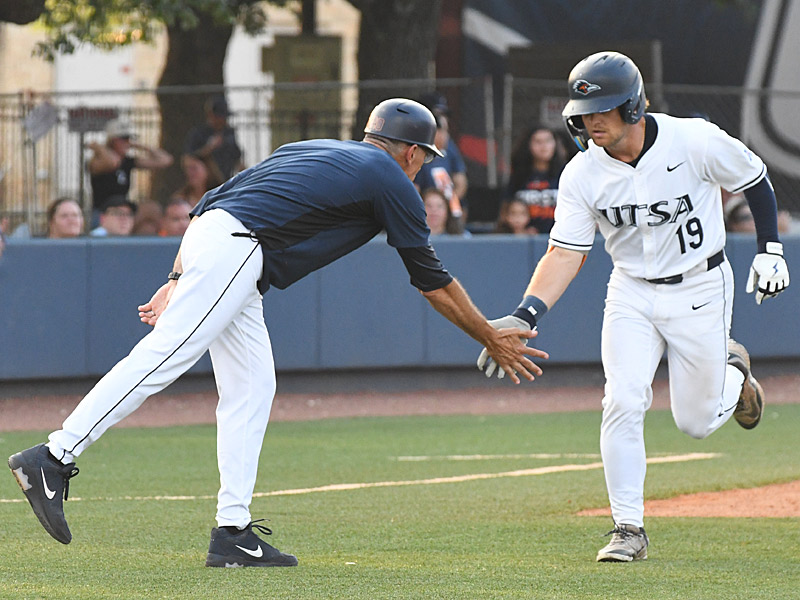 UTSA's Lane Haworth hit two home runs. UTSA baseball beat Incarnate Word 22-10 on Tuesday, April 28, 2026, at Roadrunner Field. - photo by Joe Alexander