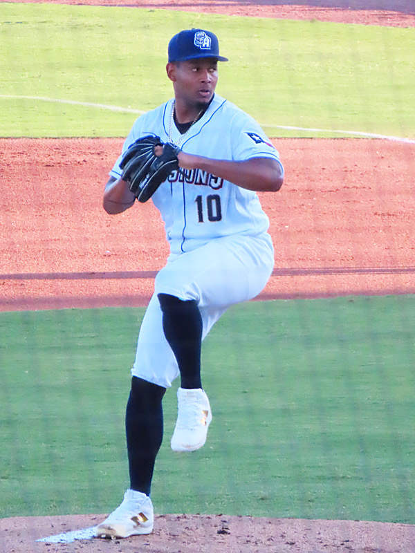 San Diego Padres pitcher Jhony Brito started for the Double-A San Antonio Missions on Friday, May 29,2026, at Wolff Stadium. - photo by Joe Alexander