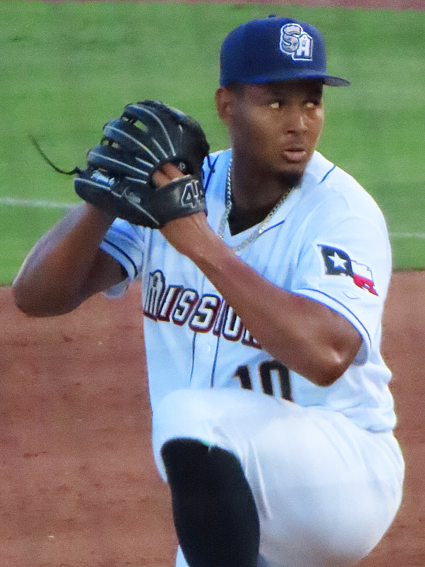 San Diego Padres pitcher Jhony Brito started for the Double-A San Antonio Missions on Friday, May 29,2026, at Wolff Stadium. - photo by Joe Alexander