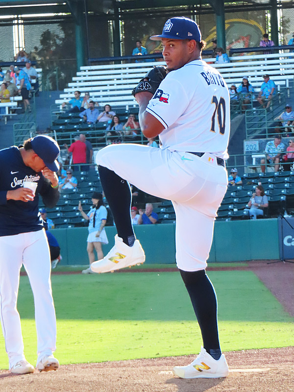 San Diego Padres pitcher Jhony Brito started for the Double-A San Antonio Missions on Friday, May 29,2026, at Wolff Stadium. - photo by Joe Alexander