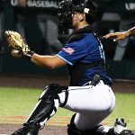 Carlos Chavez. The San Antonio River Monsters of the Texas Collegiate League baseball opened the season Tuesday with a 4-2 victory over the Sherman ShadowCats at UIW’s Sullivan Field. – photo by Joe Alexander