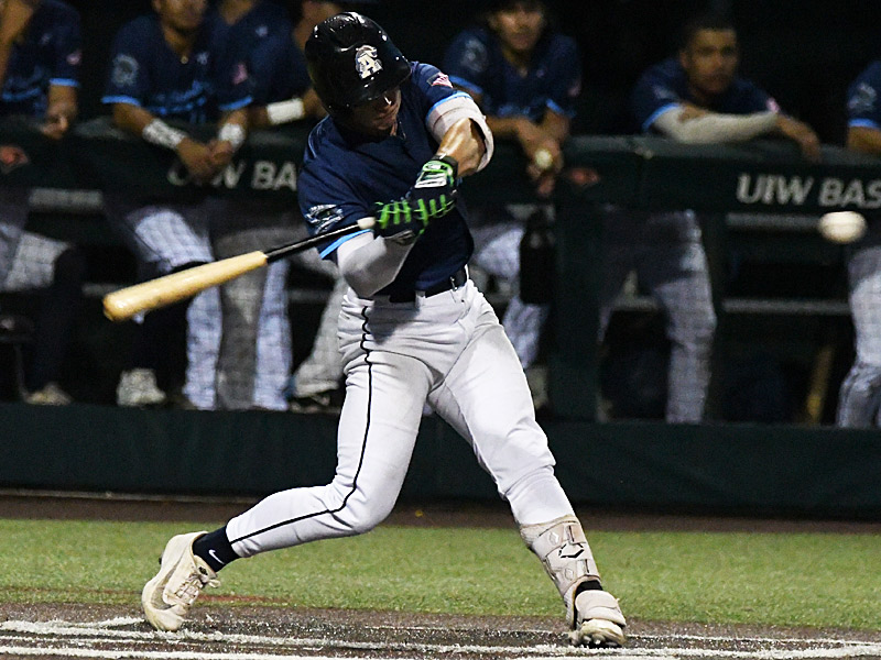 Rowin Donaldson. The San Antonio River Monsters of the Texas Collegiate League baseball opened the season Tuesday with a 4-2 victory over the Sherman ShadowCats at UIW’s Sullivan Field. – photo by Joe Alexander