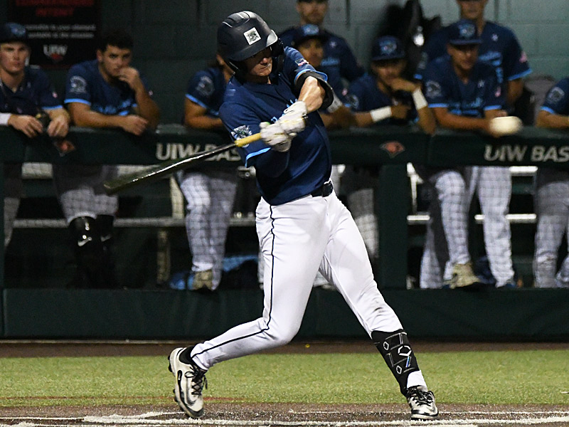 Conner Helms. The San Antonio River Monsters of the Texas Collegiate League baseball opened the season Tuesday with a 4-2 victory over the Sherman ShadowCats at UIW’s Sullivan Field. – photo by Joe Alexander