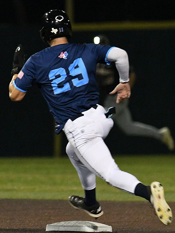 Alex Villalobos. The San Antonio River Monsters of the Texas Collegiate League baseball opened the season Tuesday with a 4-2 victory over the Sherman ShadowCats at UIW’s Sullivan Field. – photo by Joe Alexander