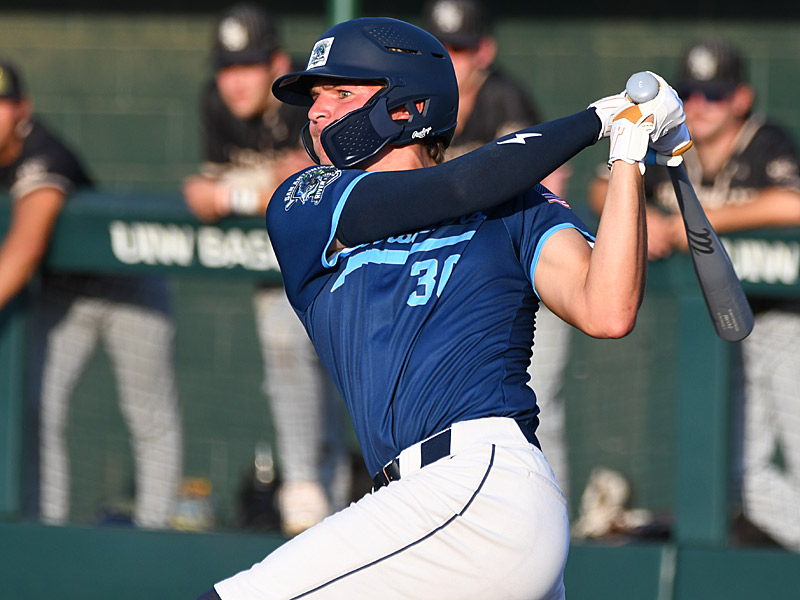 Logan Pruski. The San Antonio River Monsters of the Texas Collegiate League baseball opened the season Tuesday with a 4-2 victory over the Sherman ShadowCats at UIW's Sullivan Field. - photo by Joe Alexander