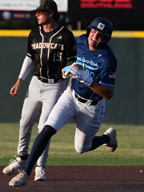 Logan Pruski. The San Antonio River Monsters of the Texas Collegiate League baseball opened the season Tuesday with a 4-2 victory over the Sherman ShadowCats at UIW’s Sullivan Field. – photo by Joe Alexander