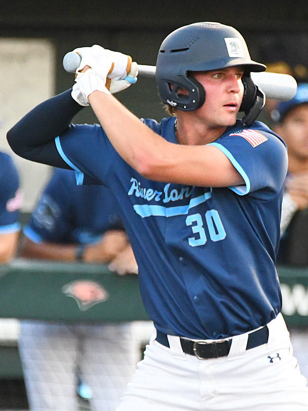 Logan Pruski. The San Antonio River Monsters of the Texas Collegiate League baseball opened the season Tuesday with a 4-2 victory over the Sherman ShadowCats at UIW’s Sullivan Field. – photo by Joe Alexander