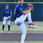Dylan Bohlke. The San Antonio River Monsters of the Texas Collegiate League baseball opened the season Tuesday with a 4-2 victory over the Sherman ShadowCats at UIW’s Sullivan Field. – photo by Joe Alexander