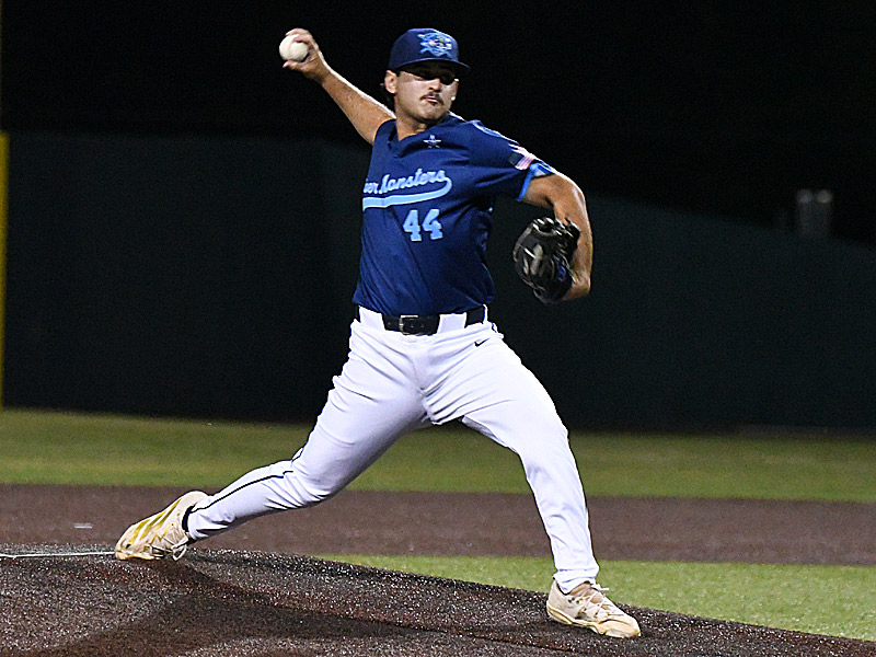 Brian Buchanan. The San Antonio River Monsters of the Texas Collegiate League baseball opened the season Tuesday with a 4-2 victory over the Sherman ShadowCats at UIW's Sullivan Field. - photo by Joe Alexander