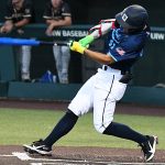Roman Trinidad. The San Antonio River Monsters of the Texas Collegiate League baseball opened the season Tuesday with a 4-2 victory over the Sherman ShadowCats at UIW’s Sullivan Field. – photo by Joe Alexander