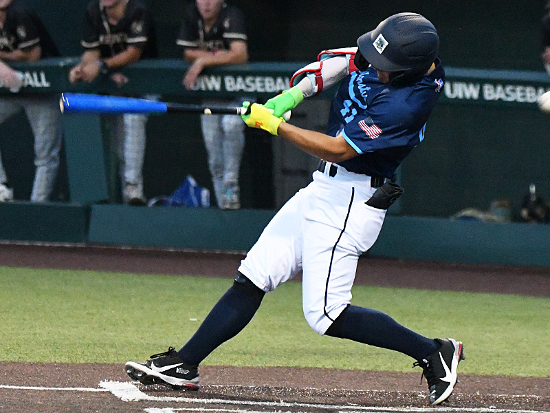 Roman Trinidad. The San Antonio River Monsters of the Texas Collegiate League baseball opened the season Tuesday with a 4-2 victory over the Sherman ShadowCats at UIW’s Sullivan Field. – photo by Joe Alexander
