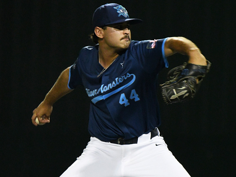 Brian Buchanan. The San Antonio River Monsters of the Texas Collegiate League baseball opened the season Tuesday with a 4-2 victory over the Sherman ShadowCats at UIW’s Sullivan Field. – photo by Joe Alexander
