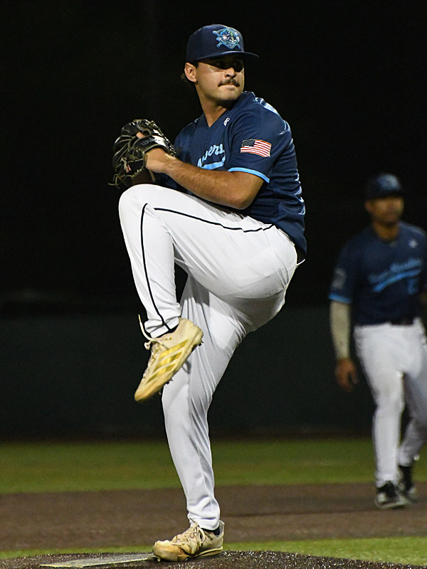 Brian Buchanan. The San Antonio River Monsters of the Texas Collegiate League baseball opened the season Tuesday with a 4-2 victory over the Sherman ShadowCats at UIW’s Sullivan Field. – photo by Joe Alexander