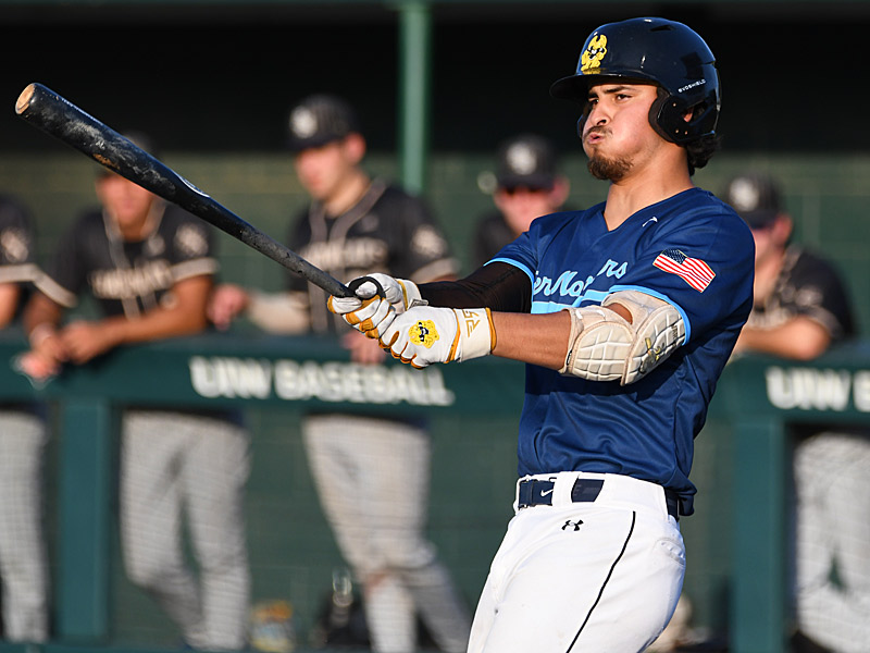 David DeHoyos. The San Antonio River Monsters of the Texas Collegiate League baseball opened the season Tuesday with a 4-2 victory over the Sherman ShadowCats at UIW's Sullivan Field. - photo by Joe Alexander