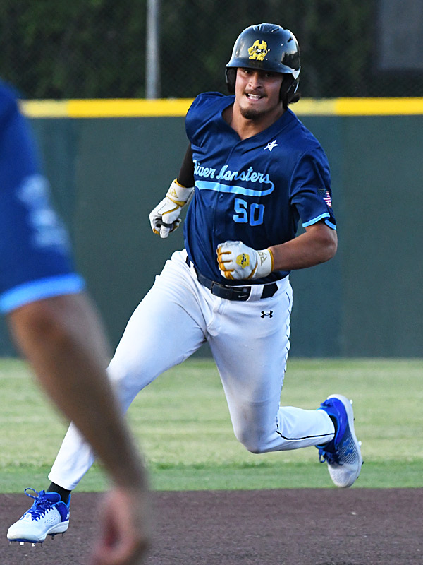 David DeHoyos. The San Antonio River Monsters of the Texas Collegiate League baseball opened the season Tuesday with a 4-2 victory over the Sherman ShadowCats at UIW’s Sullivan Field. – photo by Joe Alexander