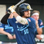 David DeHoyos. The San Antonio River Monsters of the Texas Collegiate League baseball opened the season Tuesday with a 4-2 victory over the Sherman ShadowCats at UIW’s Sullivan Field. – photo by Joe Alexander