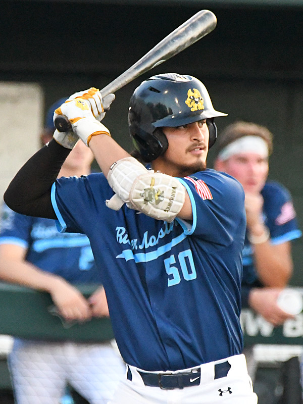 David DeHoyos. The San Antonio River Monsters of the Texas Collegiate League baseball opened the season Tuesday with a 4-2 victory over the Sherman ShadowCats at UIW’s Sullivan Field. – photo by Joe Alexander