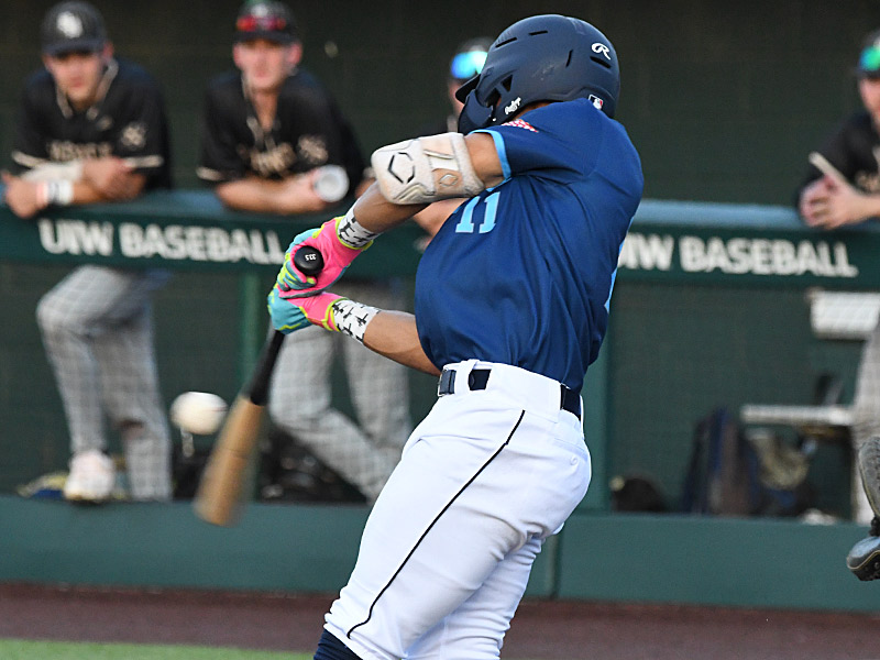Sammy Morales. The San Antonio River Monsters of the Texas Collegiate League baseball opened the season Tuesday with a 4-2 victory over the Sherman ShadowCats at UIW's Sullivan Field. - photo by Joe Alexander