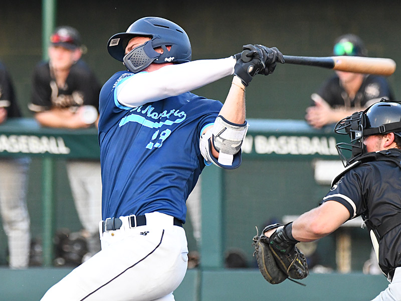 Bryce Wells. The San Antonio River Monsters of the Texas Collegiate League baseball opened the season Tuesday with a 4-2 victory over the Sherman ShadowCats at UIW's Sullivan Field. - photo by Joe Alexander