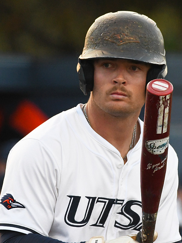 Drew Detlefsen batted .386 with 14 home runs in 57 games for UTSA in 2026. - photo by Joe Alexander