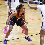 Jayda Holiman. East Carolina beat UTSA 65-58 in American Conference women's basketball on Tuesday, Jan. 20, 2026, at the Convocation Center. - Photo by Joe Alexander