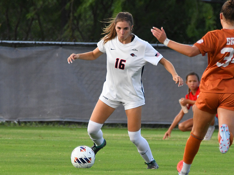 Kacey Grahmann. UTSA women's soccer exhibition against Texas on Wednesday, Aug. 5, 2026, at UTSA Park West. - photo by Joe Alexander