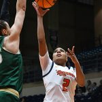 Ereauna Hardaway. South Florida beat UTSA 69-63 in American Conference women's basketball on Saturday, Feb. 14, 2026. - Photo by Joe Alexander