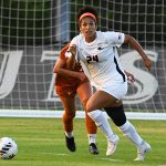 Aaliyaiah Durden. UTSA women's soccer exhibition against Texas on Wednesday, Aug. 5, 2026, at UTSA Park West. - photo by Joe Alexander