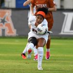 Aaliyaiah Durden. UTSA women's soccer exhibition against Texas on Wednesday, Aug. 5, 2026, at UTSA Park West. - photo by Joe Alexander