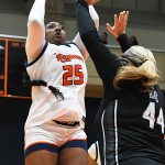 Idara Udo. Rice beat UTSA 65-55 in American Conference women's basketball on Saturday, Jan. 31, 2026, at the Convocation Center. - Photo by Joe Alexander