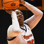 Idara Udo. South Florida beat UTSA 69-63 in American Conference women's basketball on Saturday, Feb. 14, 2026. - Photo by Joe Alexander