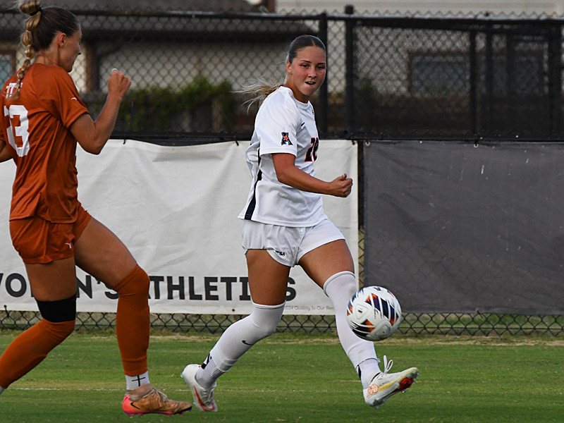Shea Ryan. UTSA women's soccer exhibition against Texas on Wednesday, Aug. 5, 2026, at UTSA Park West. - photo by Joe Alexander