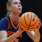 Emilia Dannebauer. East Carolina beat UTSA 65-58 in American Conference women's basketball on Tuesday, Jan. 20, 2026, at the Convocation Center. - Photo by Joe Alexander