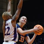 Emilia Dannebauer. East Carolina beat UTSA 65-58 in American Conference women's basketball on Tuesday, Jan. 20, 2026, at the Convocation Center. - Photo by Joe Alexander