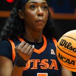 Mia Hammonds. East Carolina beat UTSA 65-58 in American Conference women's basketball on Tuesday, Jan. 20, 2026, at the Convocation Center. - Photo by Joe Alexander