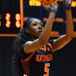 Mia Hammonds. East Carolina beat UTSA 65-58 in American Conference women's basketball on Tuesday, Jan. 20, 2026, at the Convocation Center. - Photo by Joe Alexander